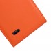 LG G3 mini - Genuine Leather Up Down Flip Protective Phone Cover Case - Orange
